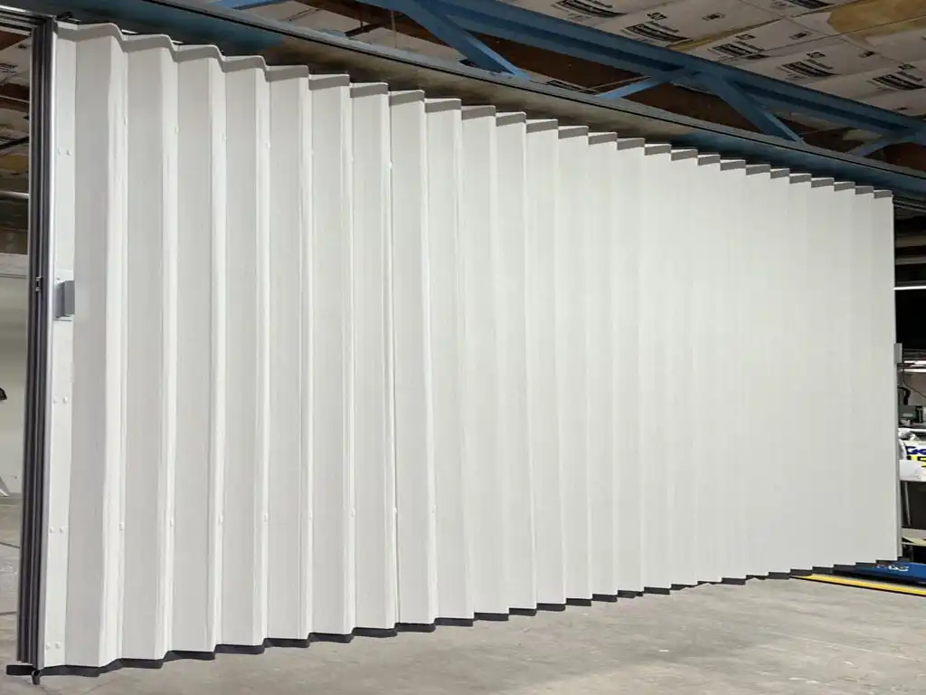Discover the seamless beauty of Series H4100, an acoustic accordion door for any space