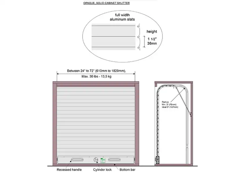 tambour rolling shutter for display cases and cabinets 5