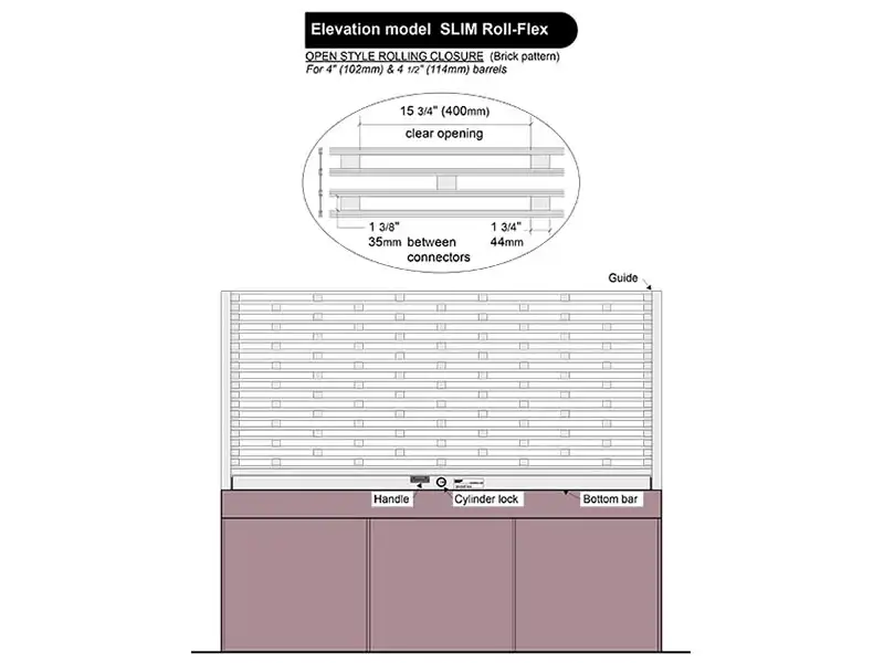 Flex Brick Pattern Shutter for Counters
