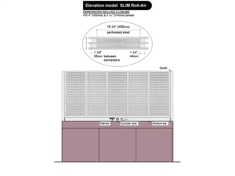 Air Perforated Shutter Design for Counter Spaces