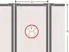 Folding Access Control Partition - Perforated Panel Style