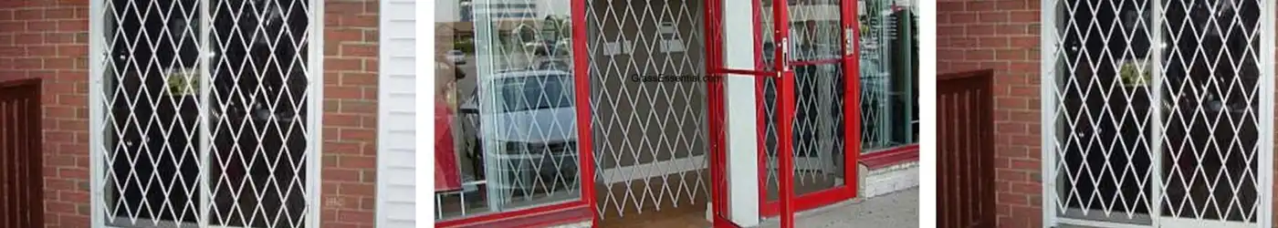 Folding gate acting as a decorative room divider, adding visual interest