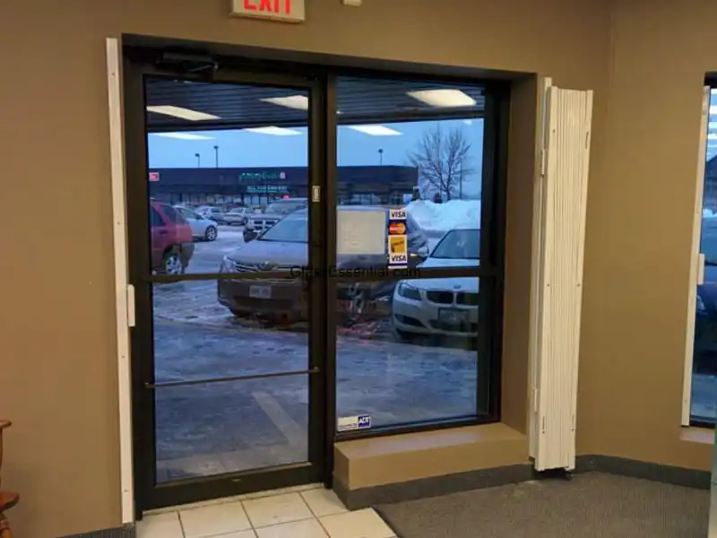 Foldable gate solution for effective storefront security