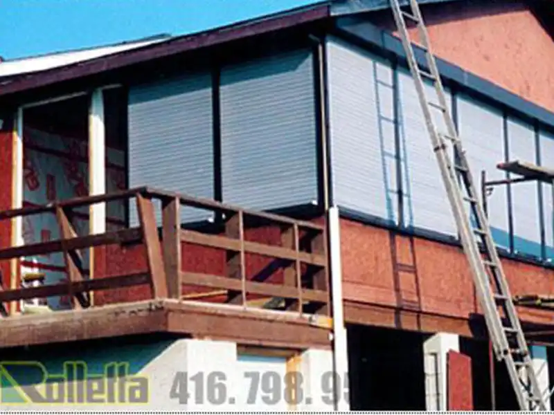 Roll-up shutters curtain enhancing the ambiance of rooms with style and utility.