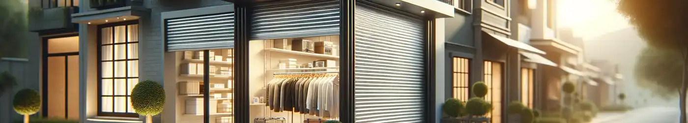 Transparent elegance: Clear polycarbonate roll-up shutters offering a modern and open feel