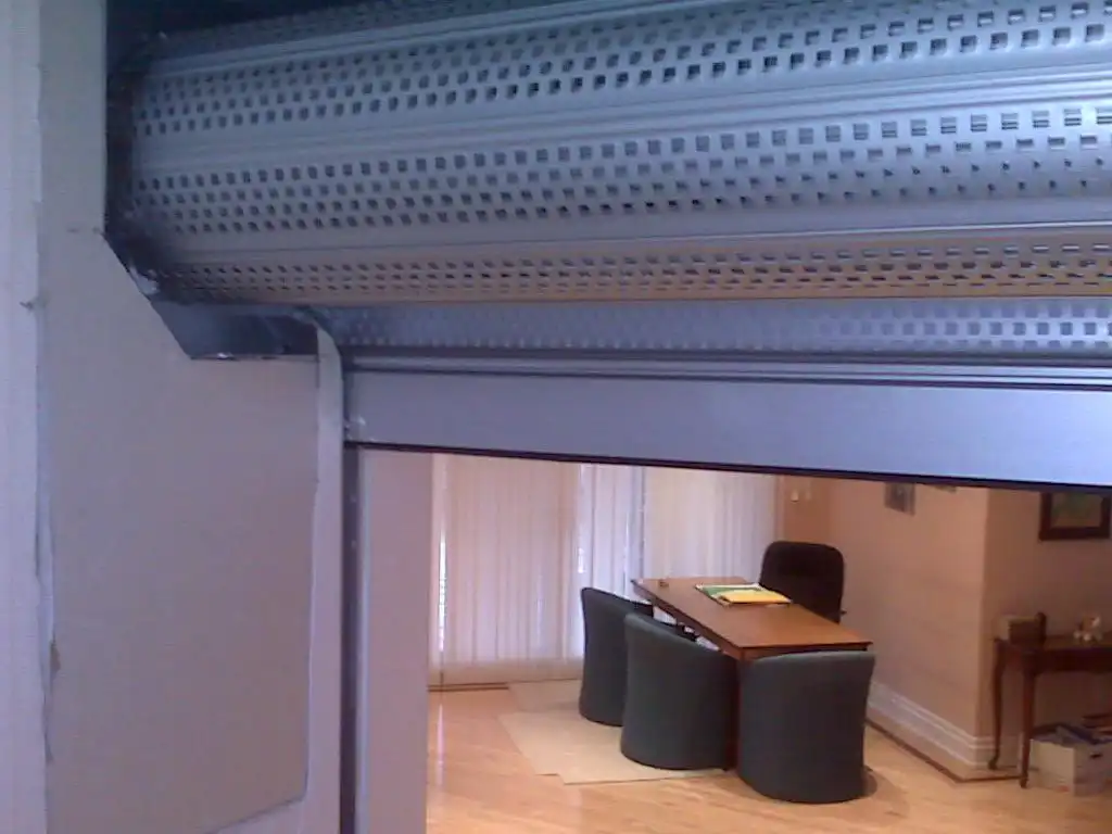 Small Perforated Solid Aluminum Security Roll Up Shutters - 561 Series