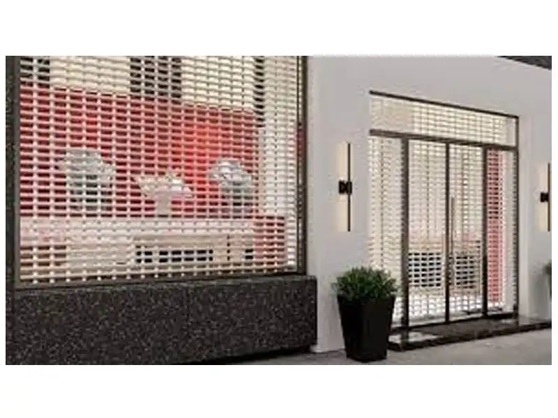 562 Series Grille Type Large Perforated Solid Aluminum Security Roll Up Shutters