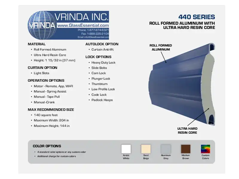 Customizable options for aluminum foam-filled roll-up shutters tailored to your preferences.