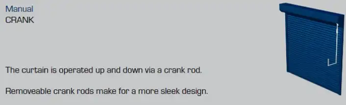 Operator Types for Roll Up Shutters