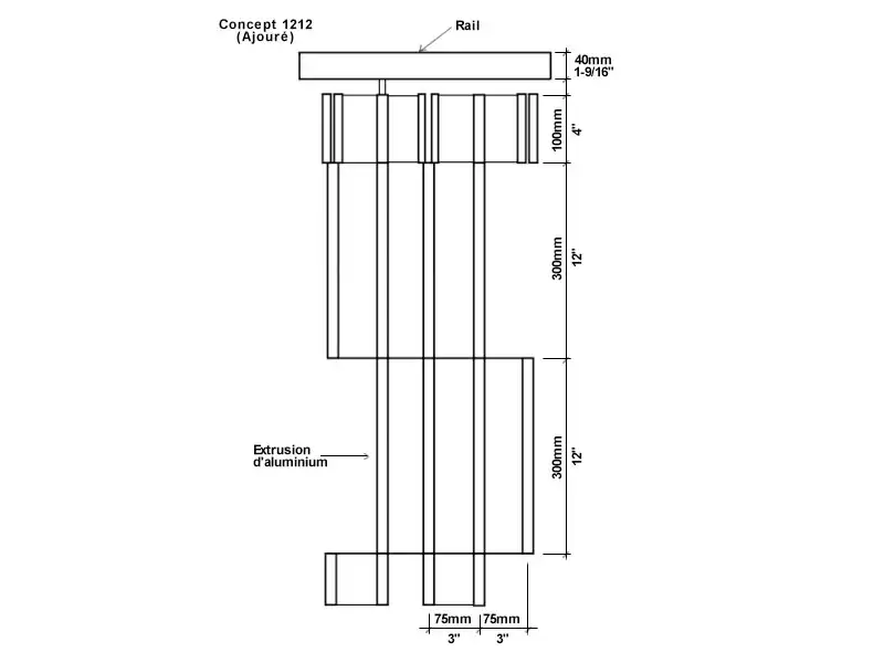 Side Folding Sliding Grille Concept 1212 Model