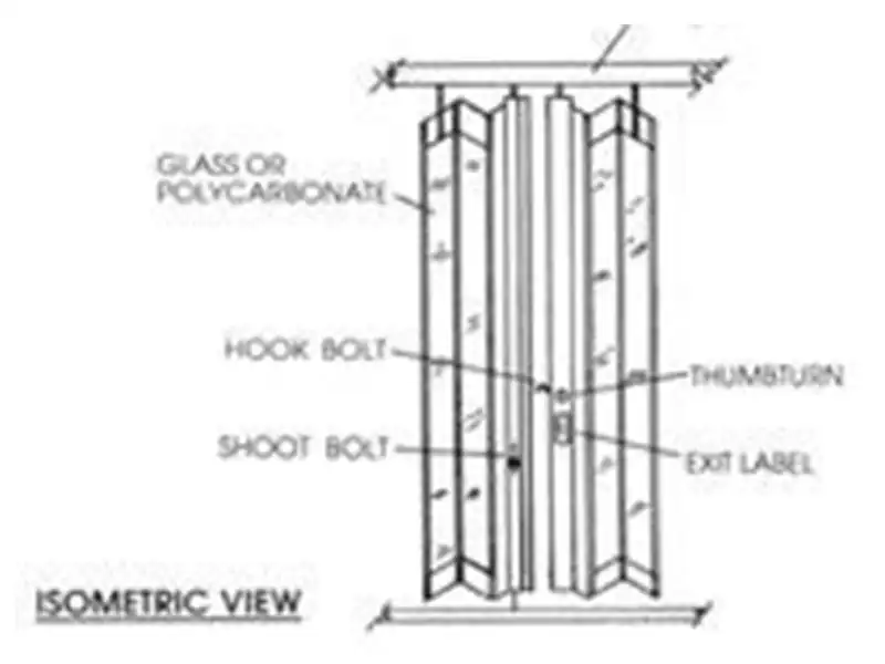 Side Folding Sliding Grille Bi-Part Exit