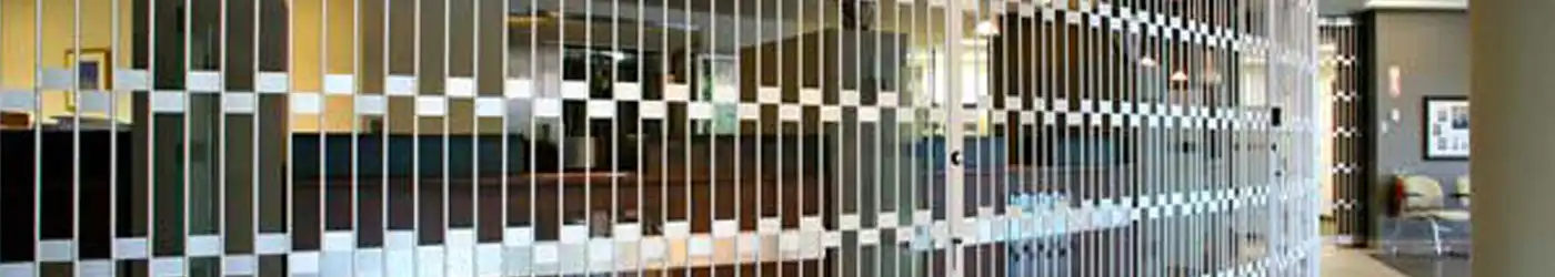Identified posts for easy reference and proper positioning in the sliding grille layout