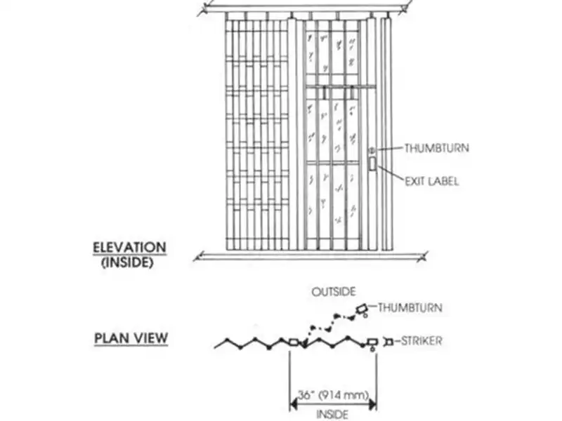 Grille Swing-Out Egress Design
