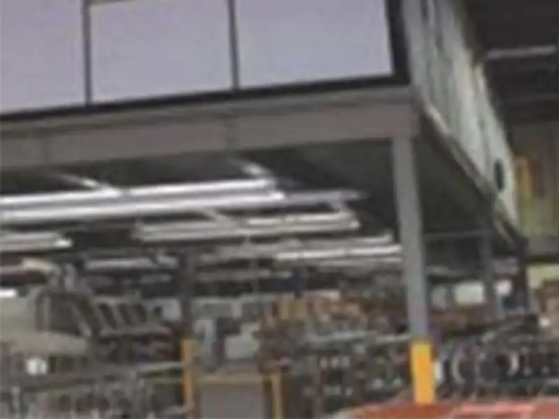 office built on raised platform