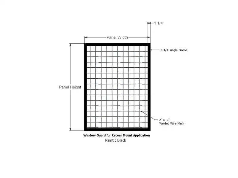 Sturdy Wire Mesh Window Grille